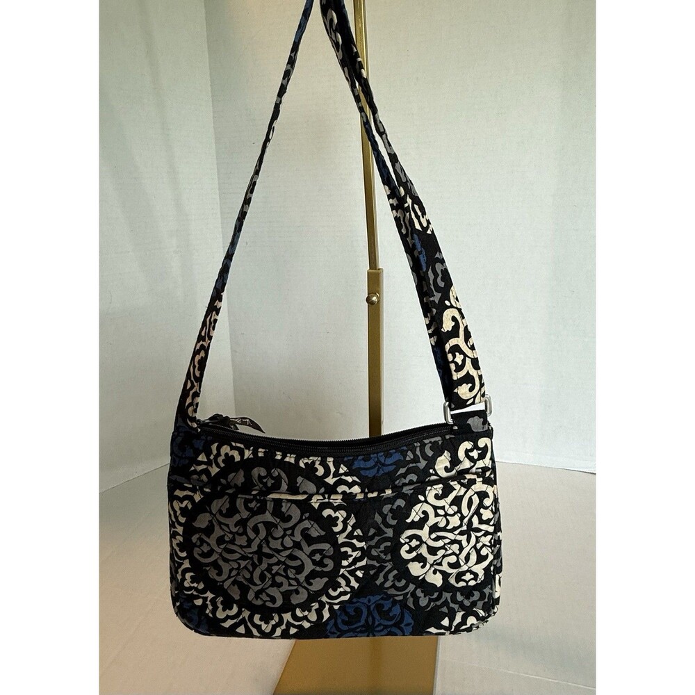 Vera Bradley Crossbody Canterberry Cobalt Quilted Cotton Fabric Bag - Picture 4 of 15